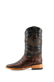 Prescott Caiman Exotic Crocodile Square Toe Cowboy Boot