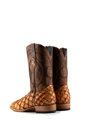 Exotic Fish Square Toe Cowboy Boot FINAL SALE