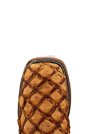 Exotic Fish Square Toe Cowboy Boot FINAL SALE