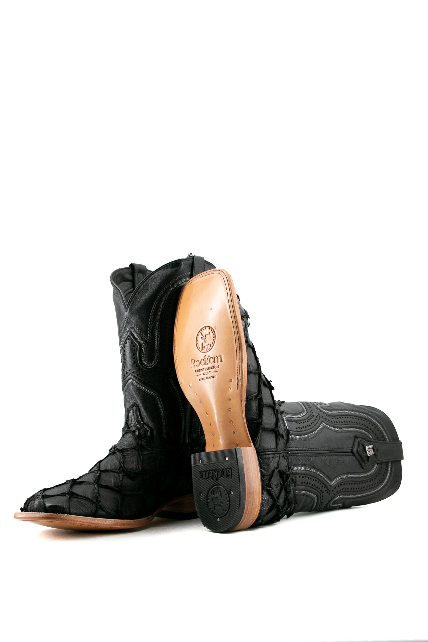 Exotic Fish Square Toe Cowboy Boot FINAL SALE