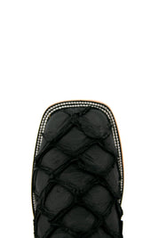 Exotic Fish Square Toe Cowboy Boot FINAL SALE