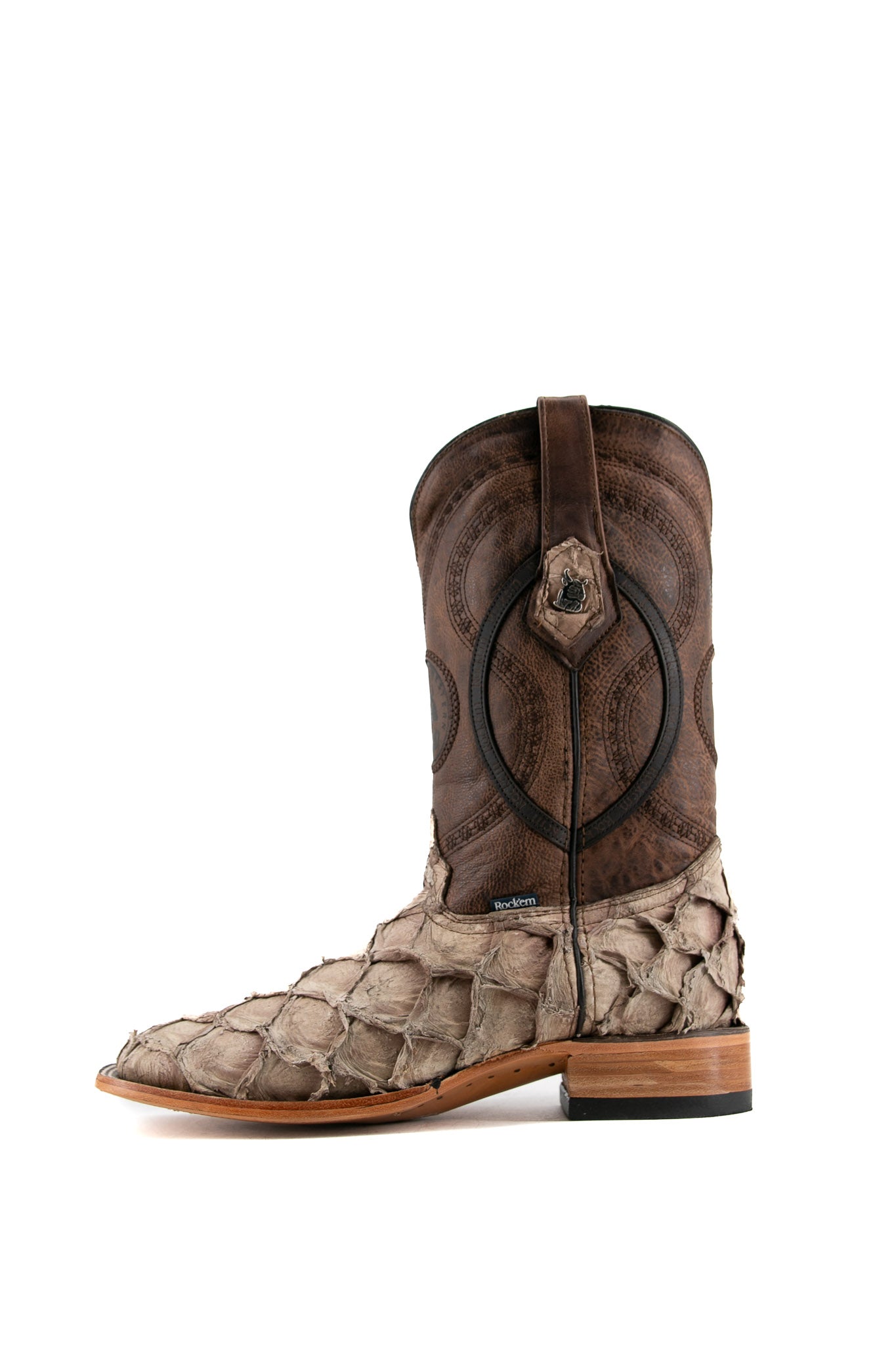 Exotic Fish Square Toe Cowboy Boot FINAL SALE