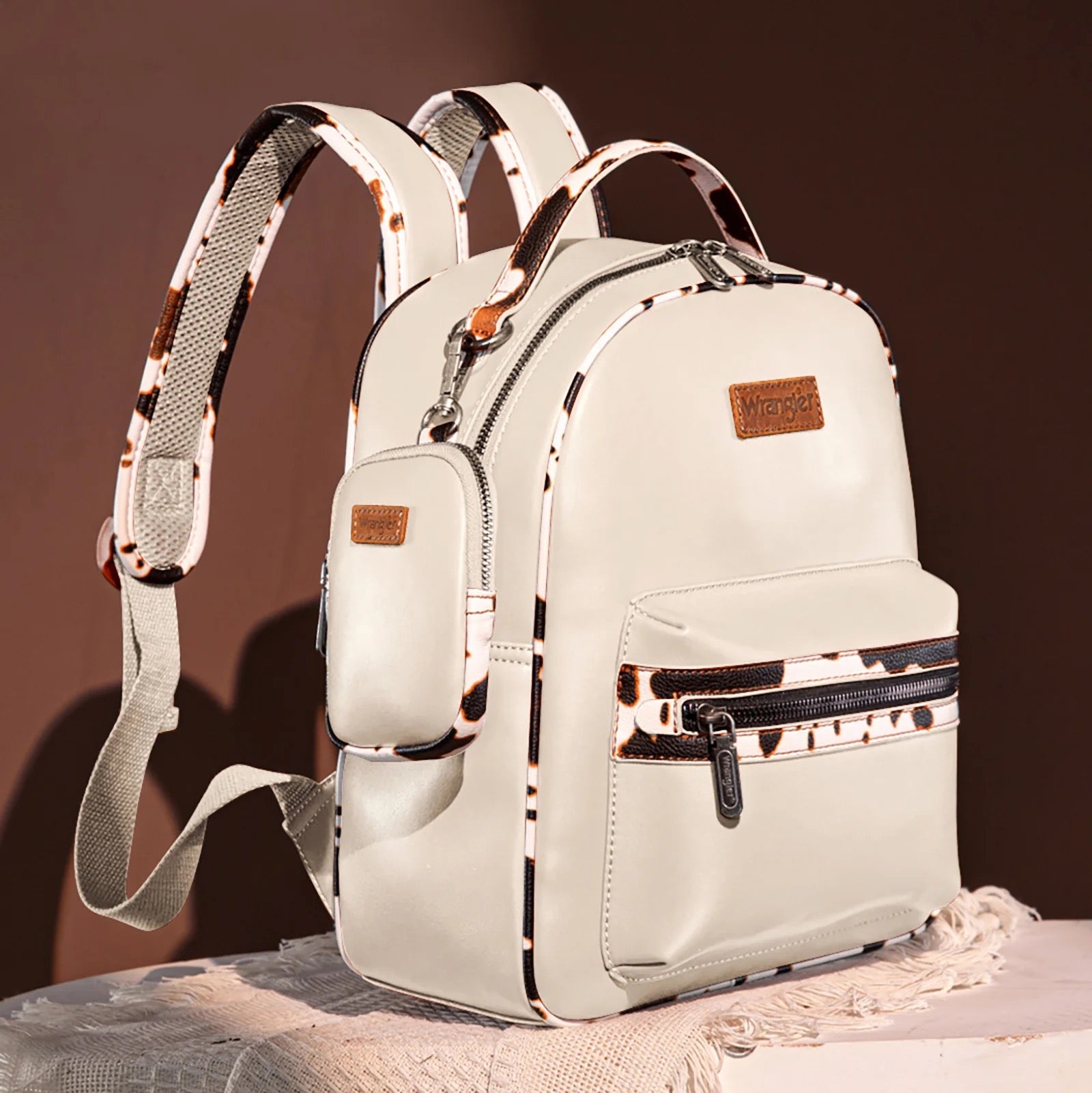 Wrangler Cow Print Backpack With Coin Pouch – Rock'Em