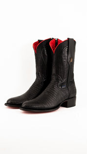 Montana Lizard  Red Bottom Round Toe Cowboy Boot