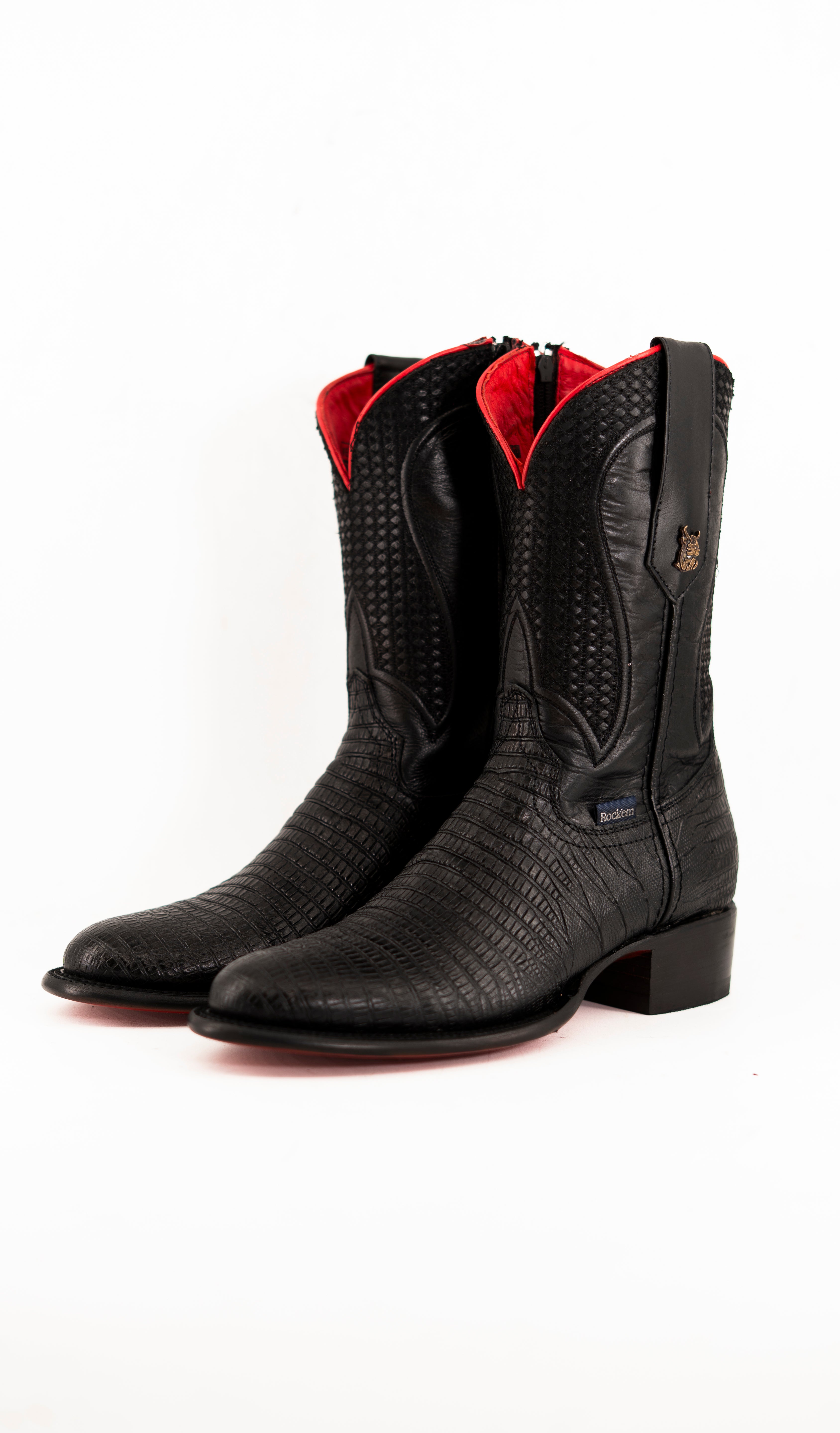 Montana Lizard  Red Bottom Round Toe Cowboy Boot
