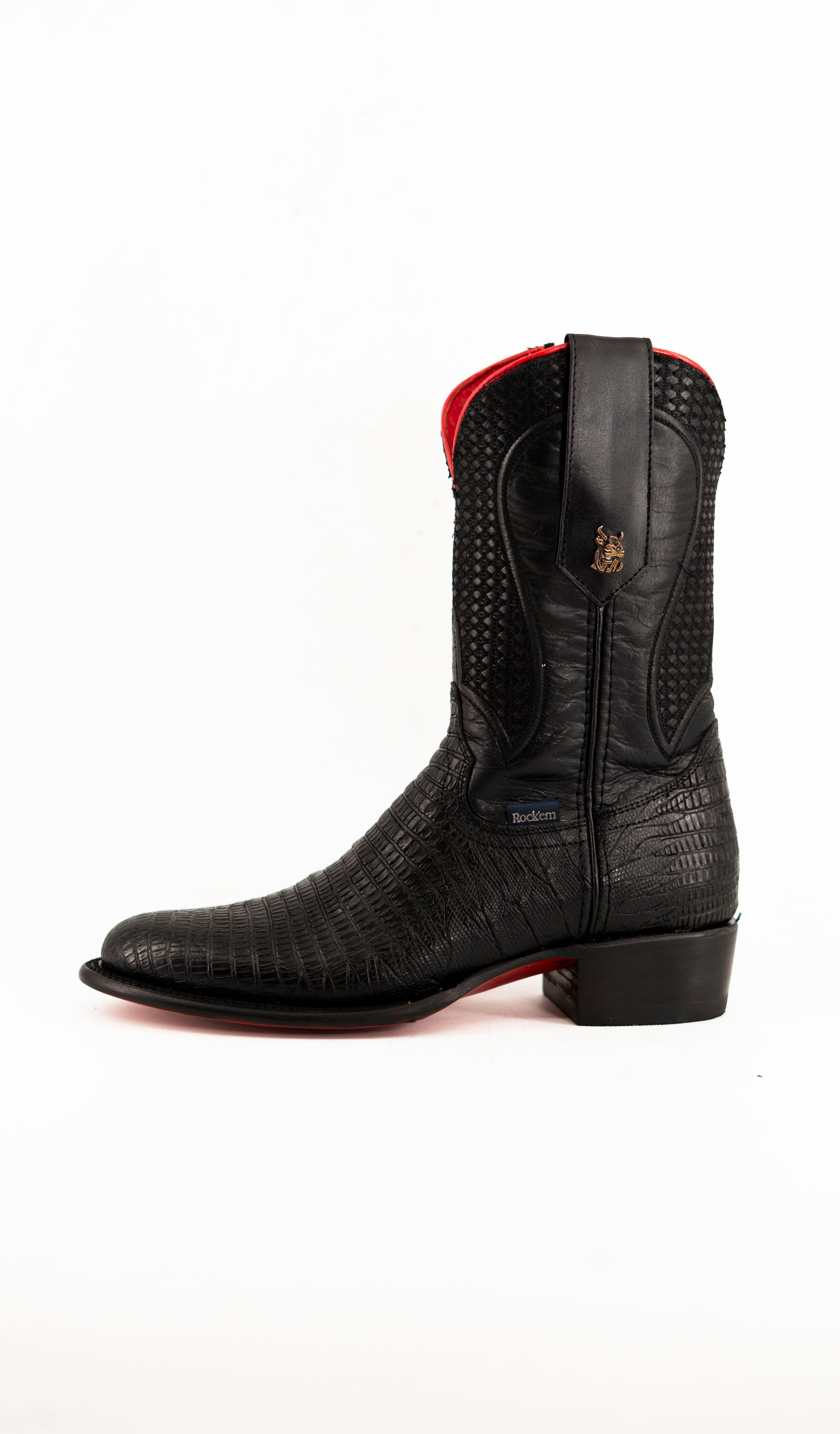 Montana Lizard  Red Bottom Round Toe Cowboy Boot