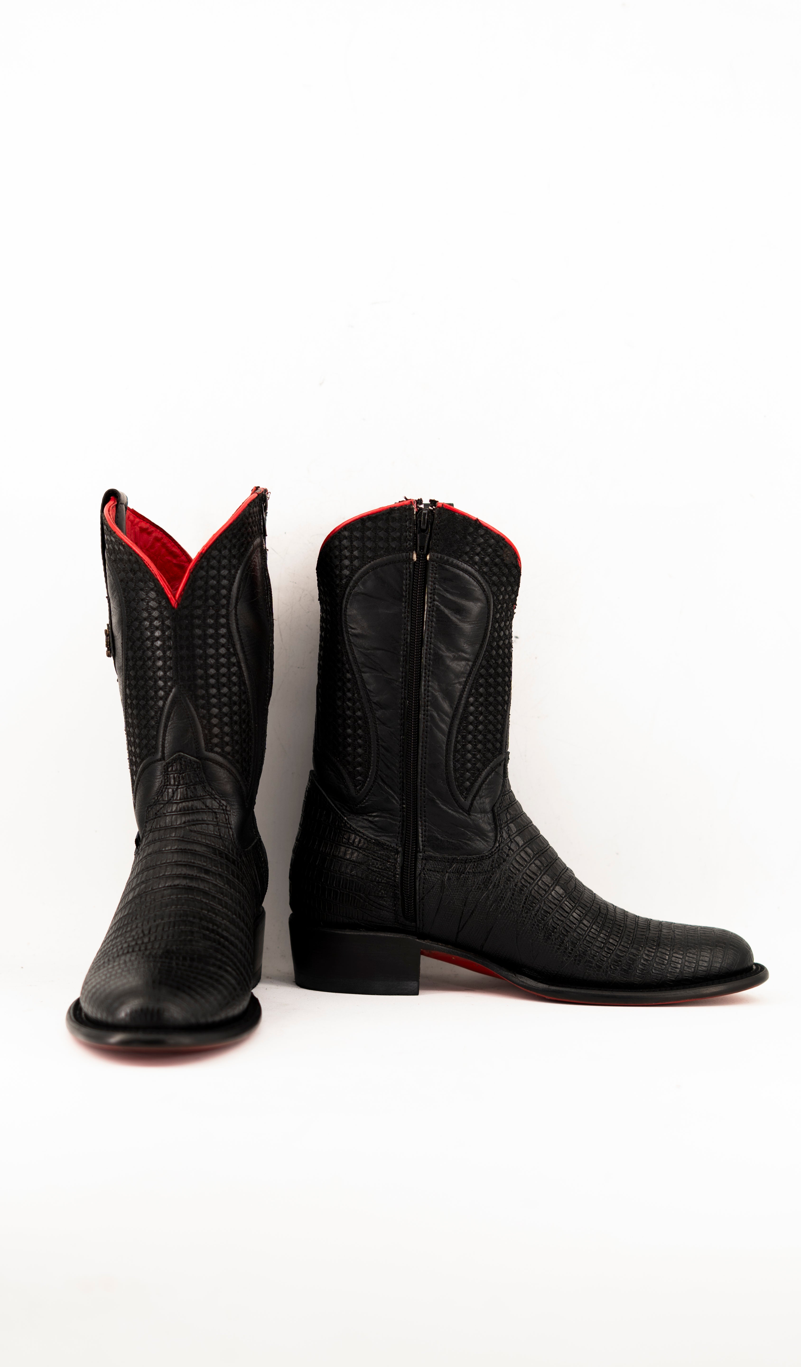Montana Lizard  Red Bottom Round Toe Cowboy Boot