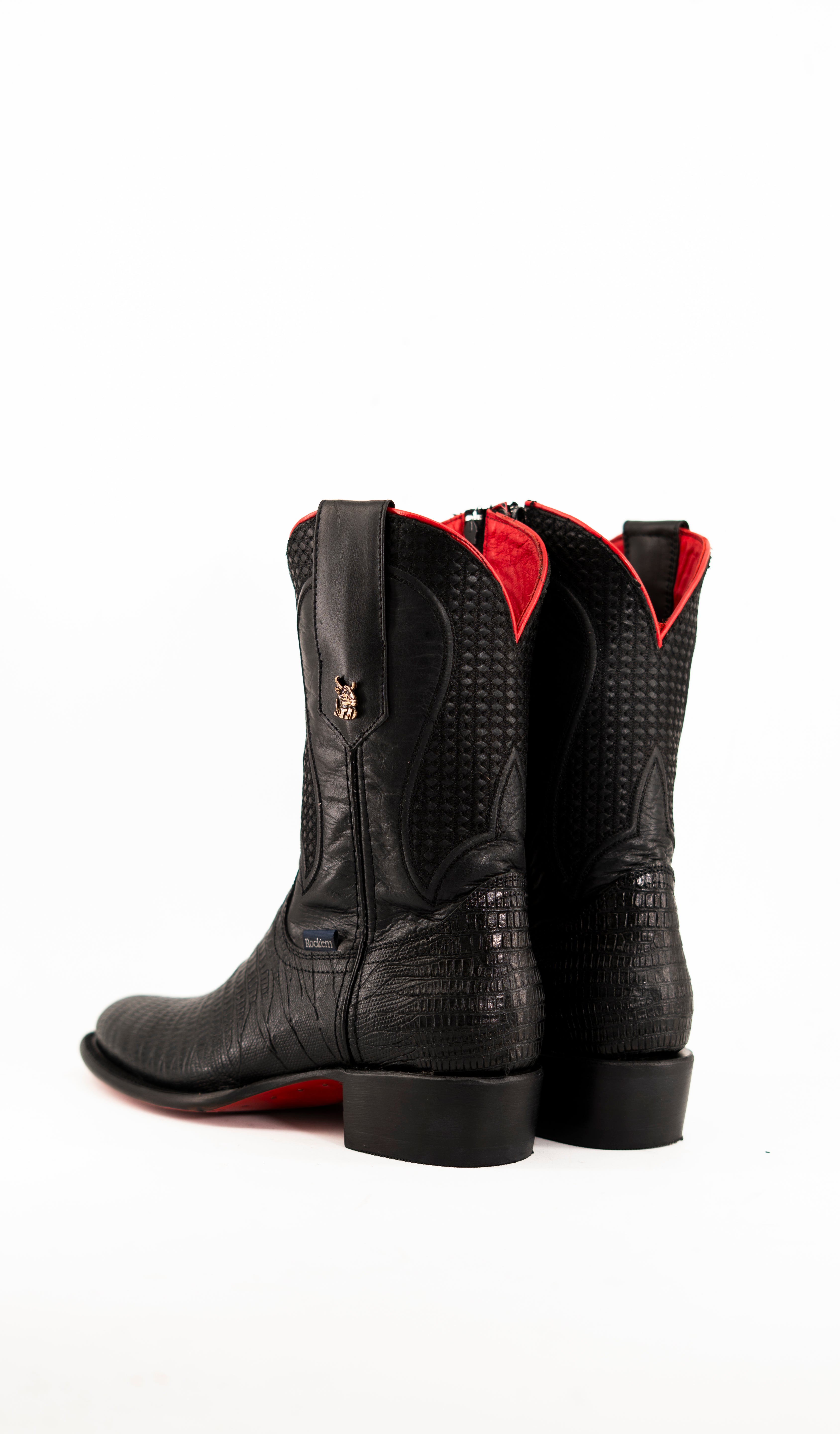 Montana Lizard  Red Bottom Round Toe Cowboy Boot