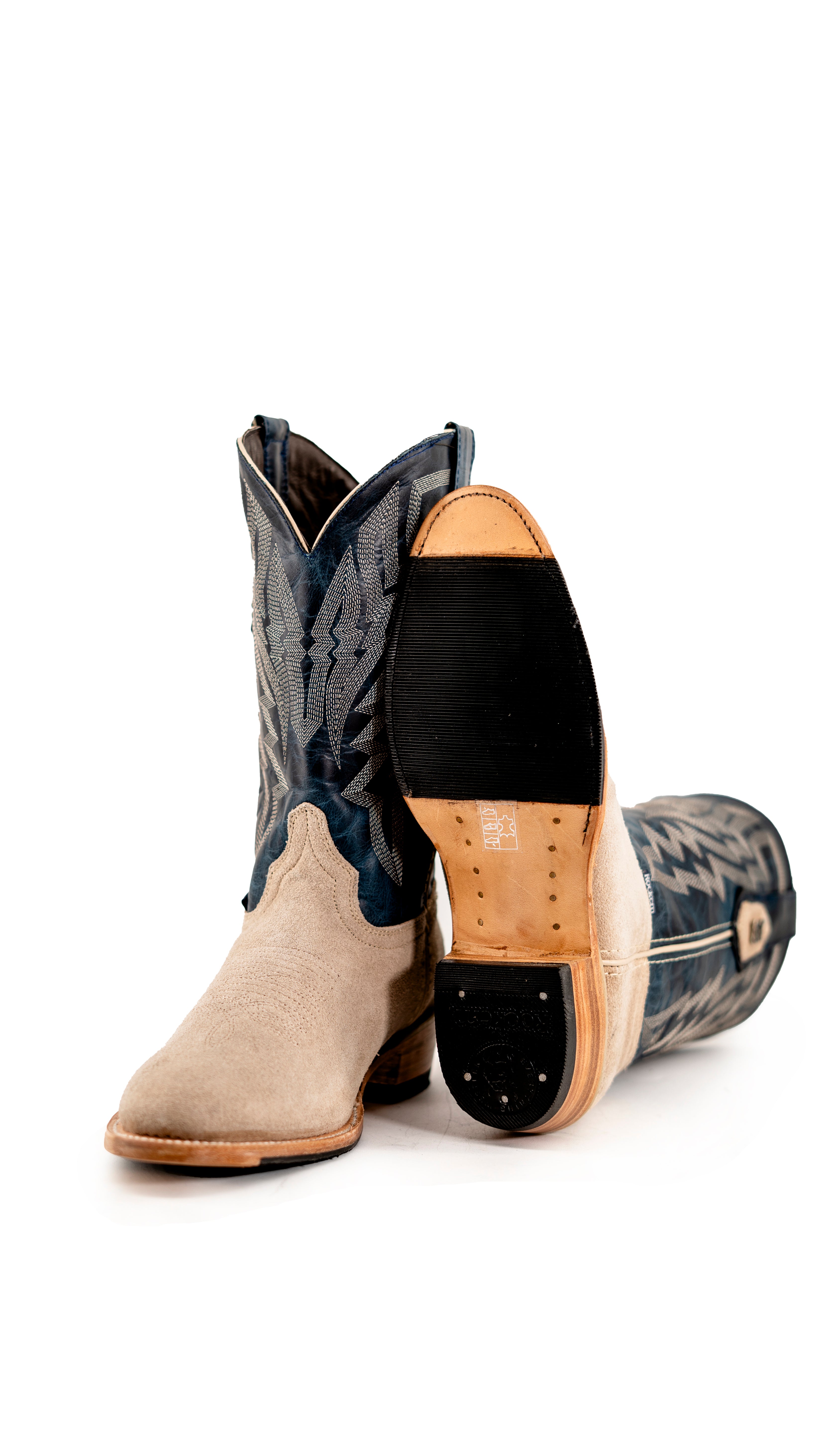 Maverick Roughout Round Toe Cowboy Boot