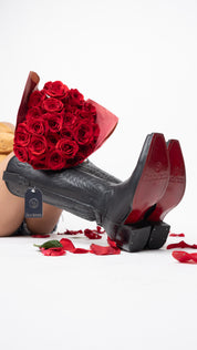 Valentina Tall Red Bottom Snip Toe Cowgirl Boot