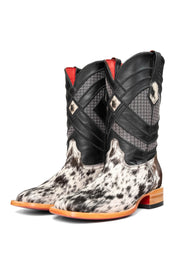 Cattleman Cowhide Red Bottom Square Toe Cowboy Boot Size 10 Box RM46