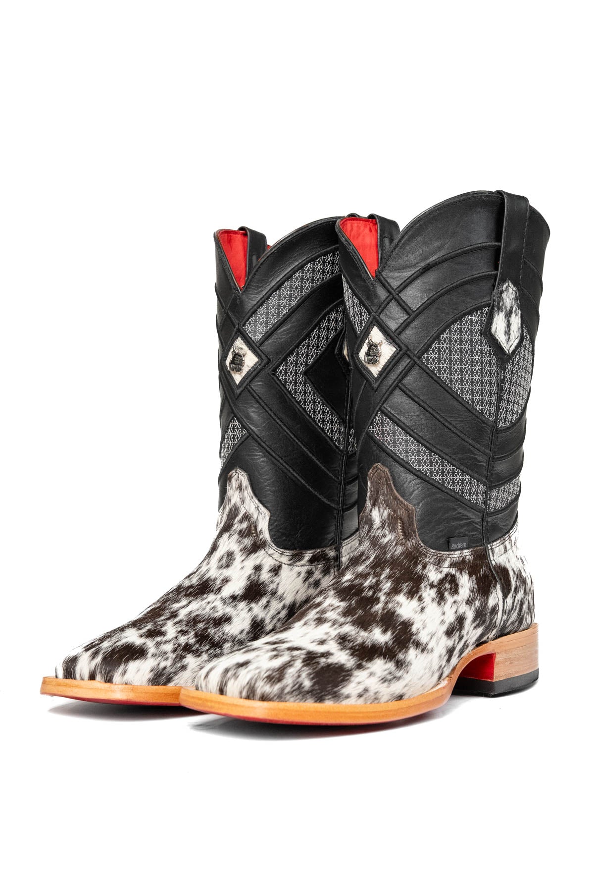 Cattleman Cowhide Red Bottom Square Toe Cowboy Boot Size 10 Box RM48