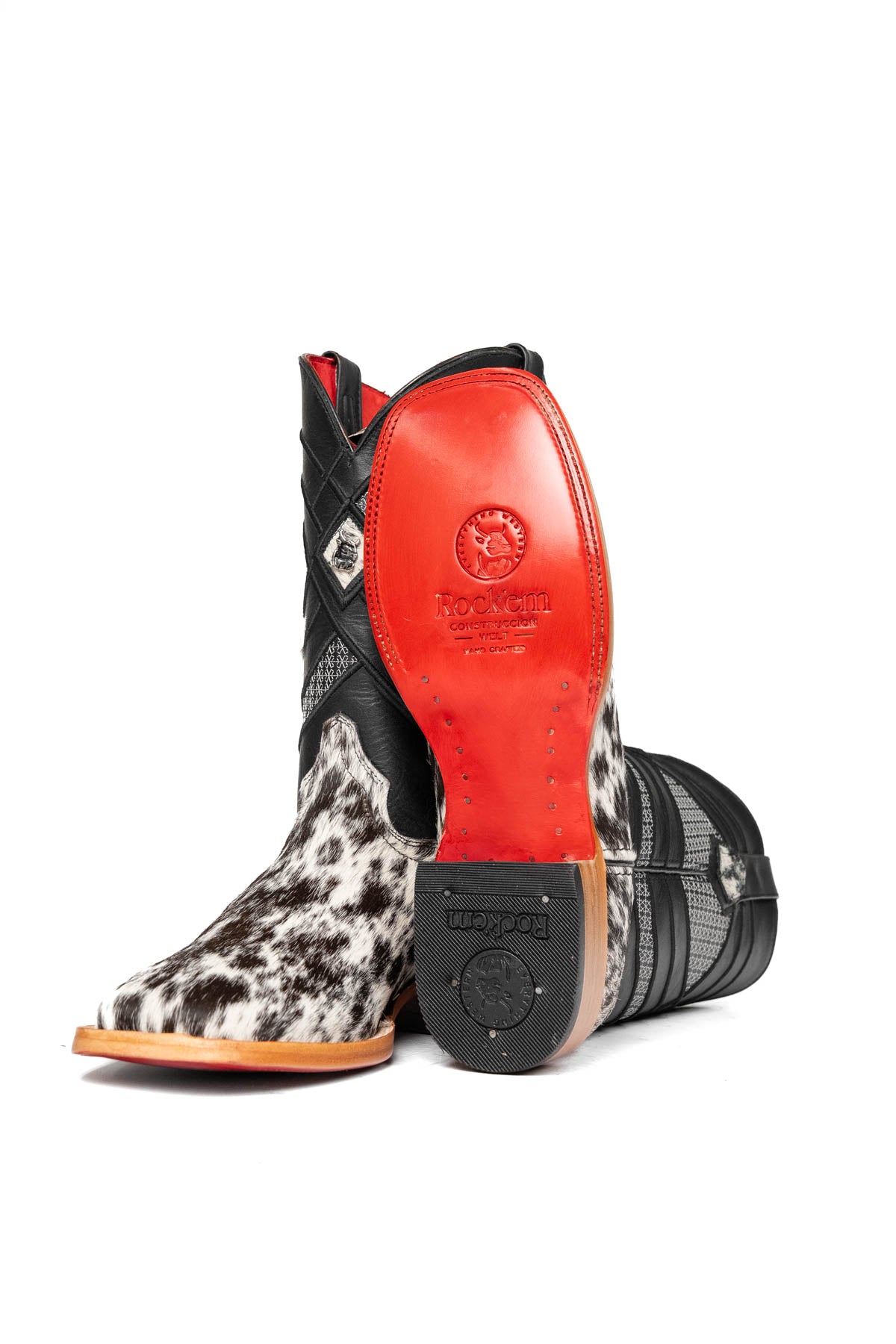 Cattleman Cowhide Red Bottom Square Toe Cowboy Boot Size 10 Box RM48