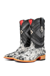 Cattleman Cowhide Red Bottom Square Toe Cowboy Boot Size 8 Box RM31