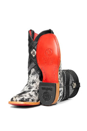 Cattleman Cowhide Red Bottom Square Toe Cowboy Boot Size 8 Box RM31