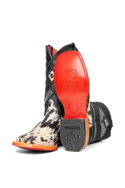 Cattleman Cowhide Red Bottom Square Toe Cowboy Boot Size 8 Box RM32