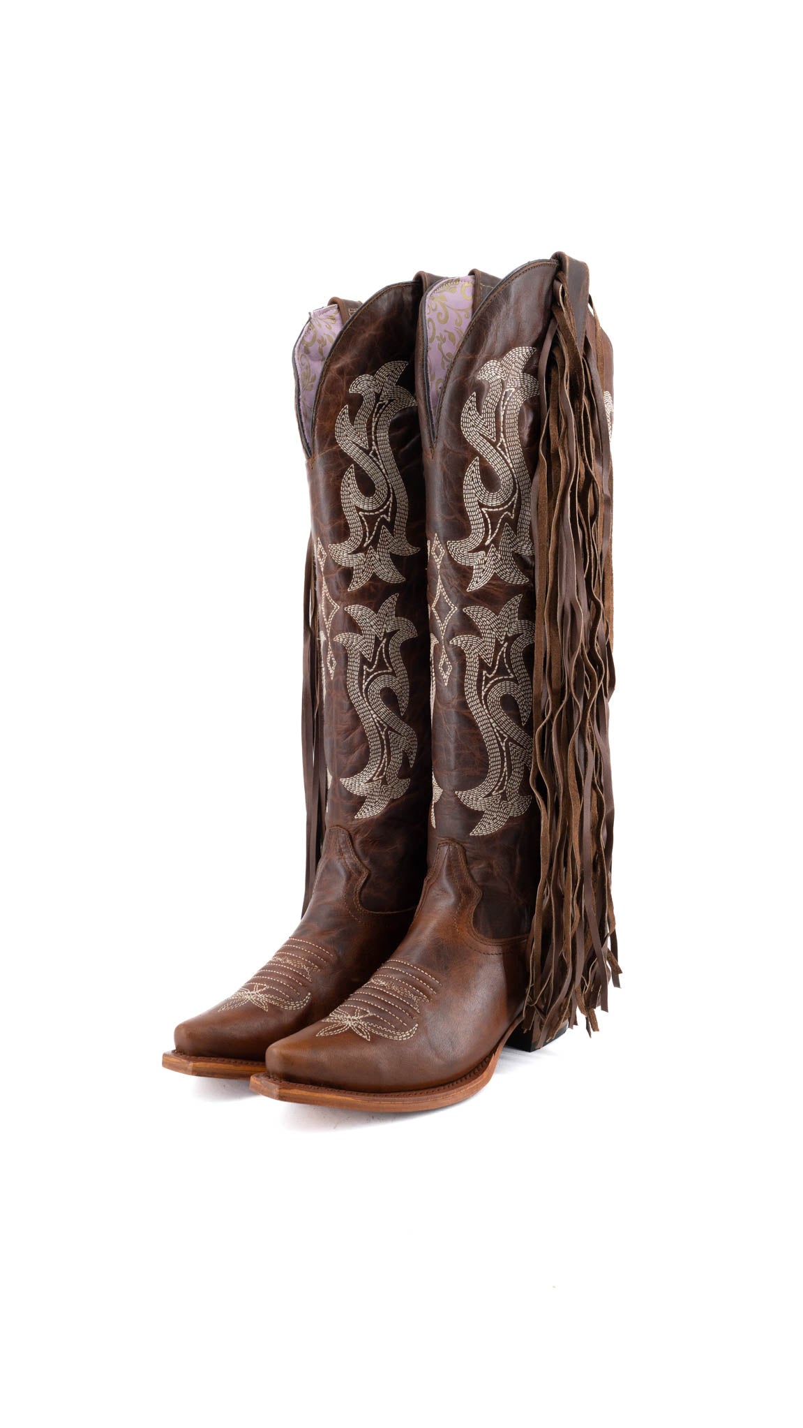 Fringe cowgirl boots best sale