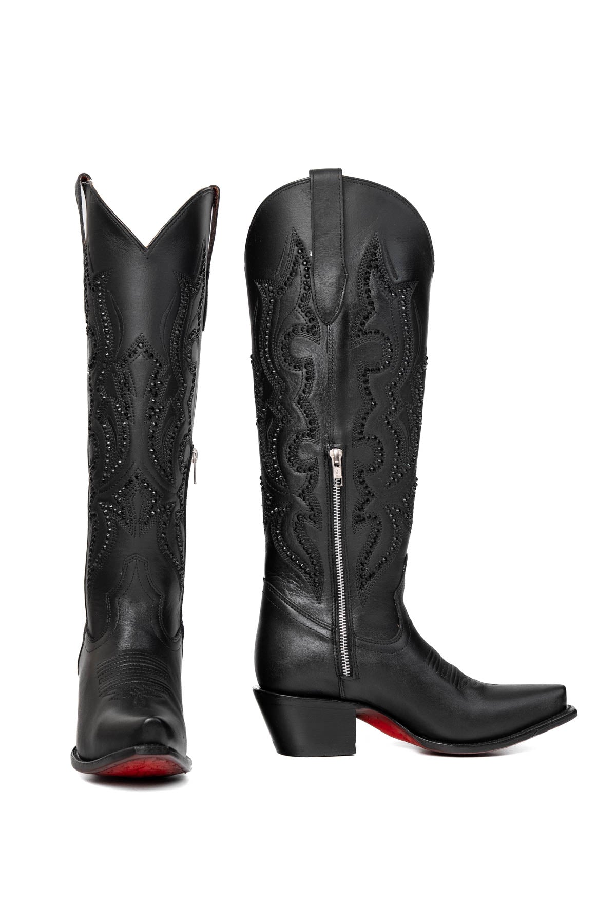 Marbella Tall Red Bottom Snip Toe Cowgirl Boot