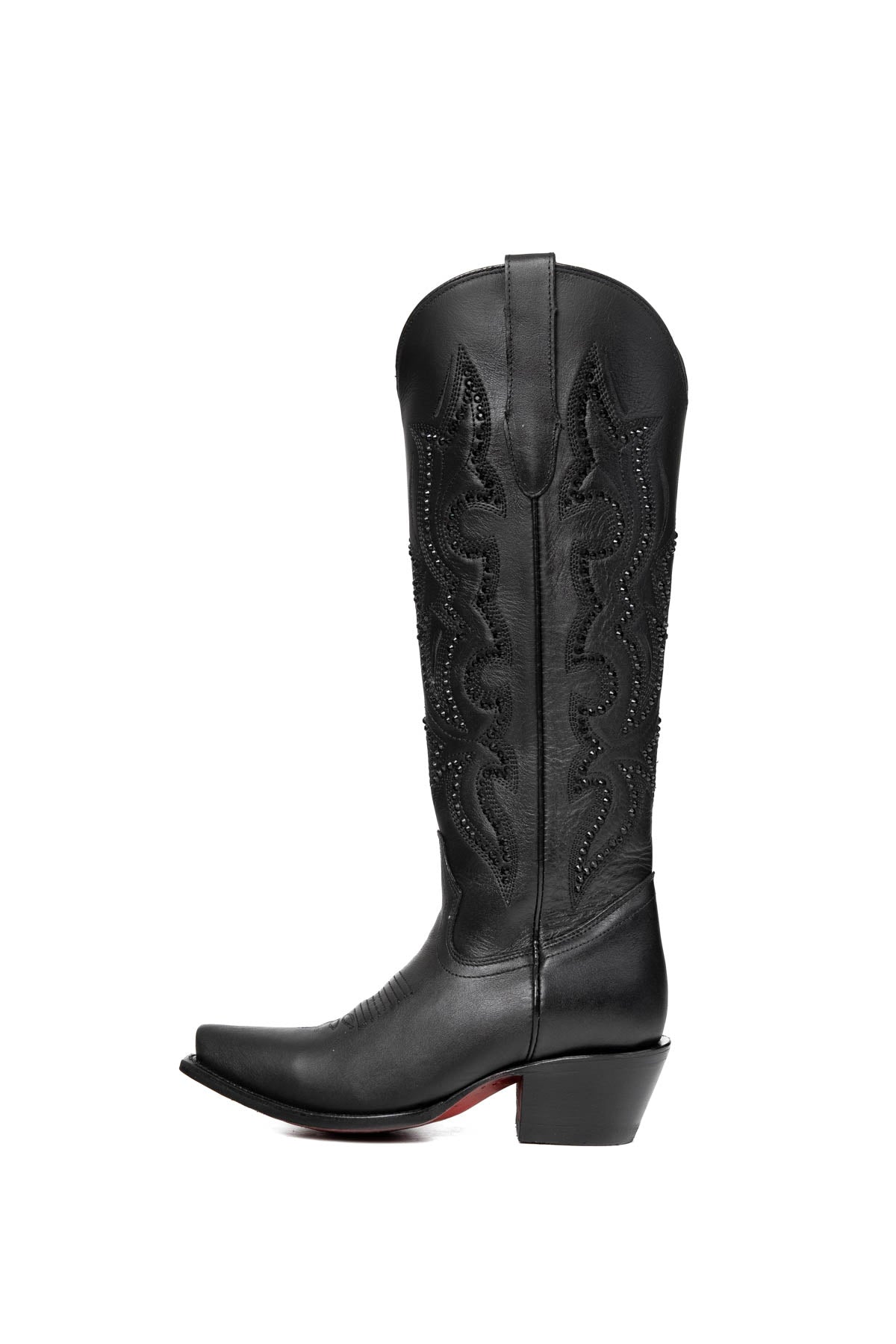 Marbella Tall Red Bottom Snip Toe Cowgirl Boot