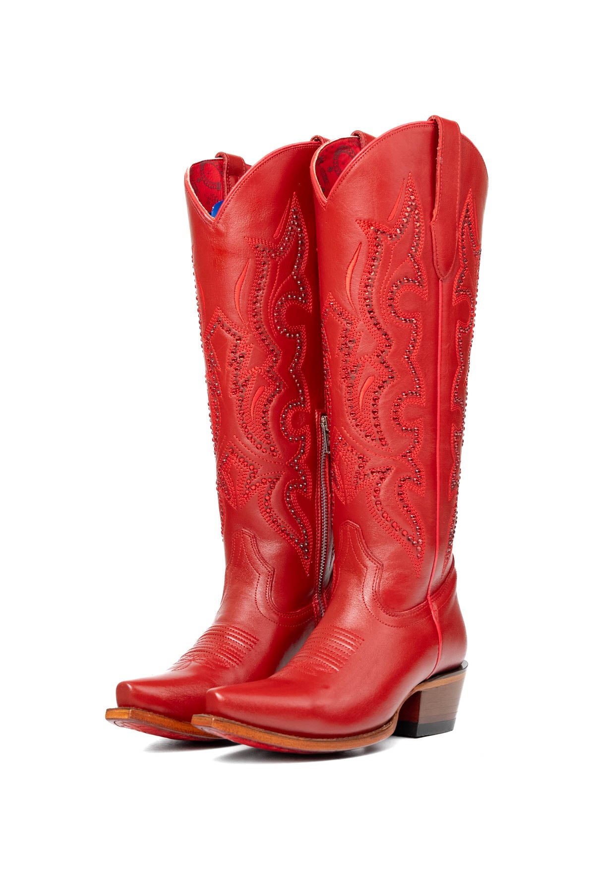 Marbella Tall Red Bottom Snip Toe Cowgirl Boot
