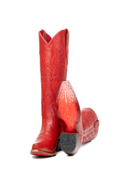 Marbella Tall Red Bottom Snip Toe Cowgirl Boot