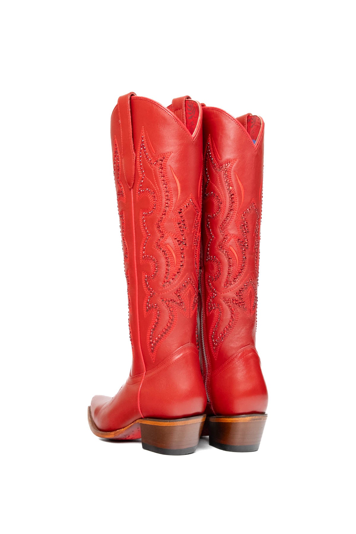 Marbella Tall Red Bottom Snip Toe Cowgirl Boot