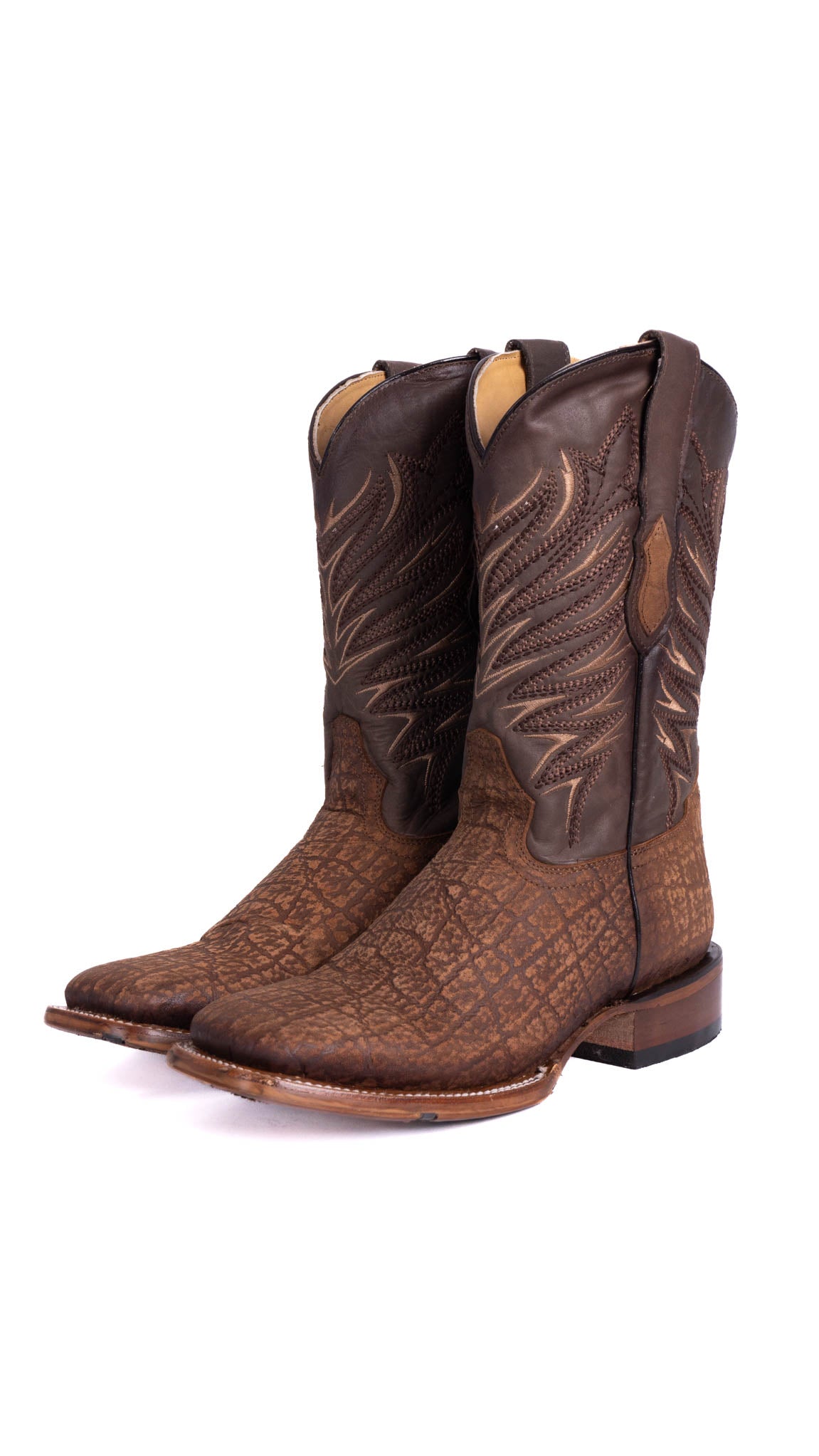 Elephant Square Toe Cowboy Boot Final Sale Matte Honey 9