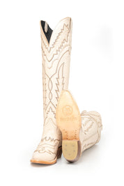 Maggie Knee High Wide Calf Snip Toe Cowgirl Boot