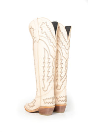 Maggie Knee High Wide Calf Snip Toe Cowgirl Boot