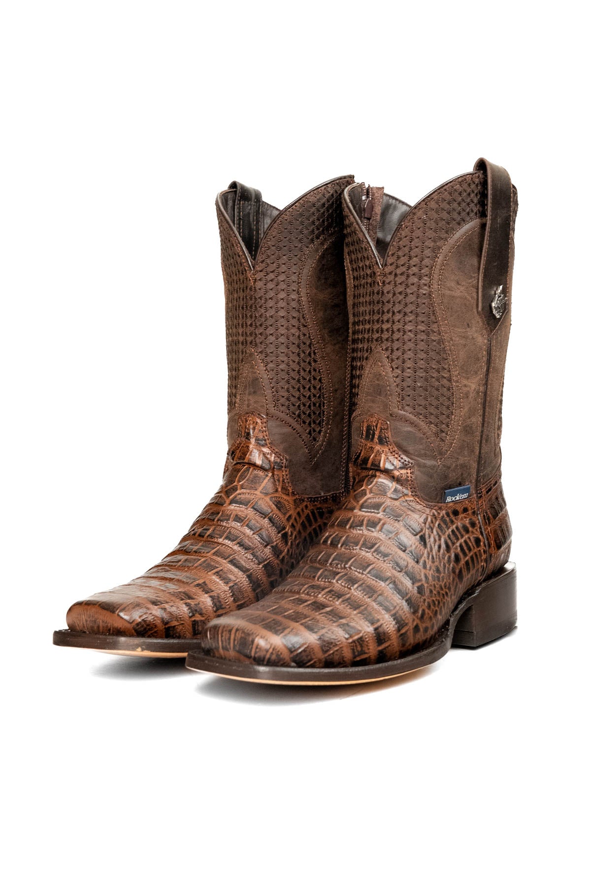 Montana Exotic Caiman Fuscus Skin Leather Men’s Western Boots Size 6 E Tony Lama Men main image 3