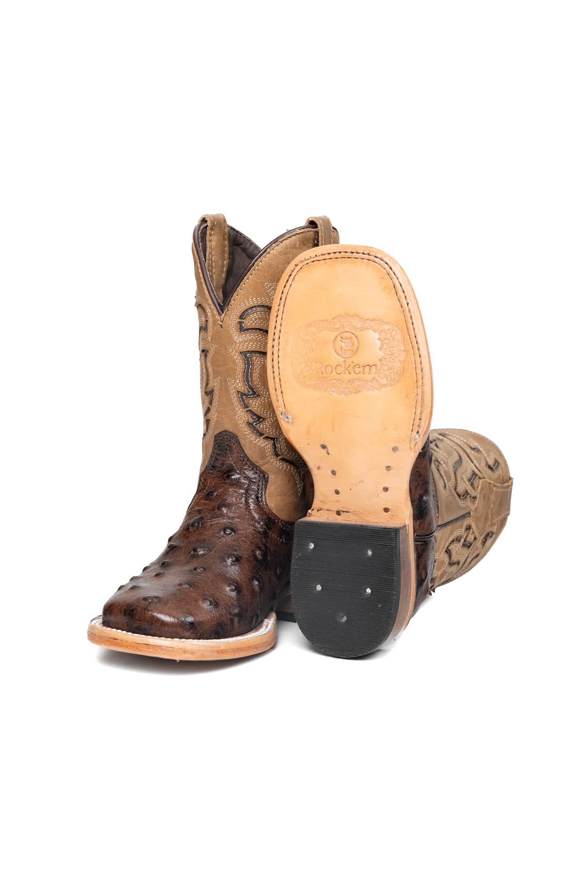 Little Bruce Ostrich Cowboy Boot