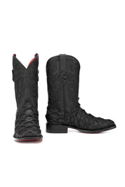 Bruce Shelby Pirarucu Red Bottom Square Toe Cowboy Boot