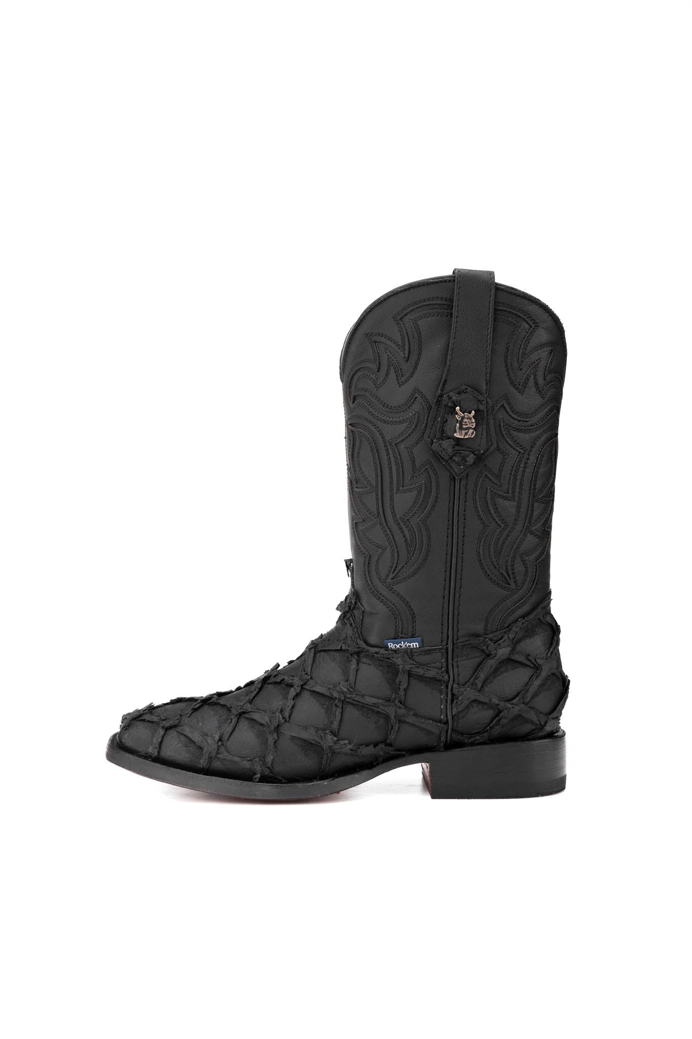 Bruce Shelby Pirarucu Red Bottom Square Toe Cowboy Boot