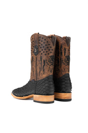 Blaze Python Matte Square Toe Cowboy Boot
