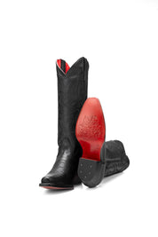 Alexa Red Bottom Snip Toe Midi Cowgirl Boot