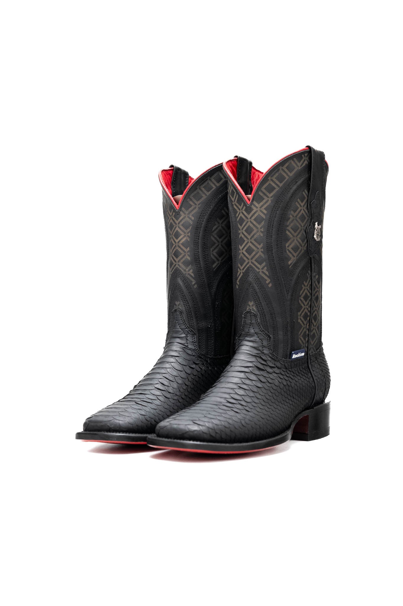 Walter Python Red Bottom Square Toe Cowboy Boot