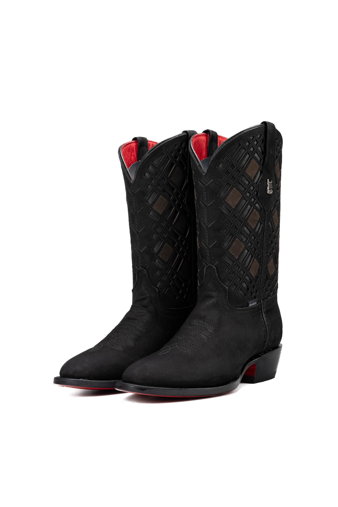 Bradley Nobuck Red Bottom Round Toe Cowboy Boot