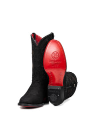 Bradley Nobuck Red Bottom Round Toe Cowboy Boot