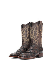 Women Big Bass Pirarucu Square Toe Cowgirl Boot FINAL SALE