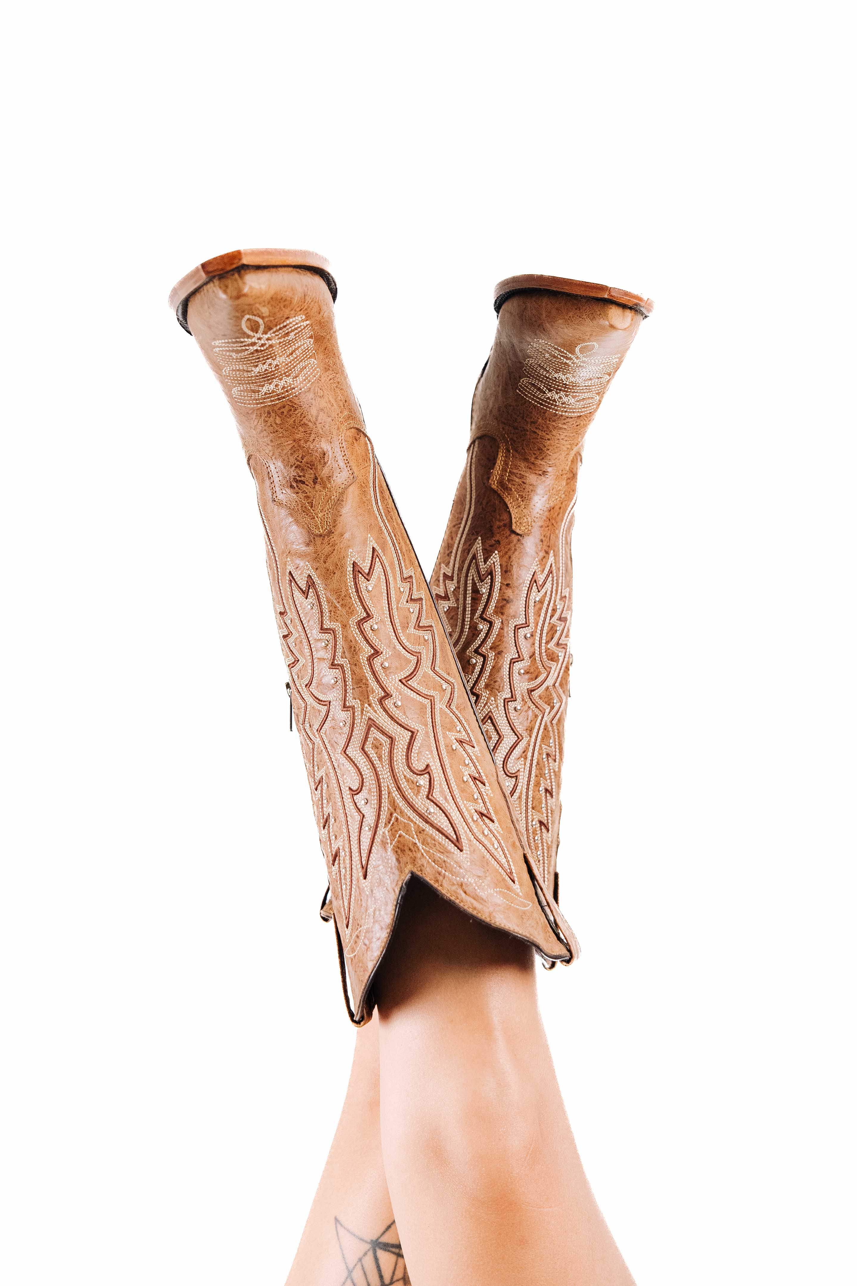 Alexa Midi Wide Calf Snip Toe Cowgirl Boot