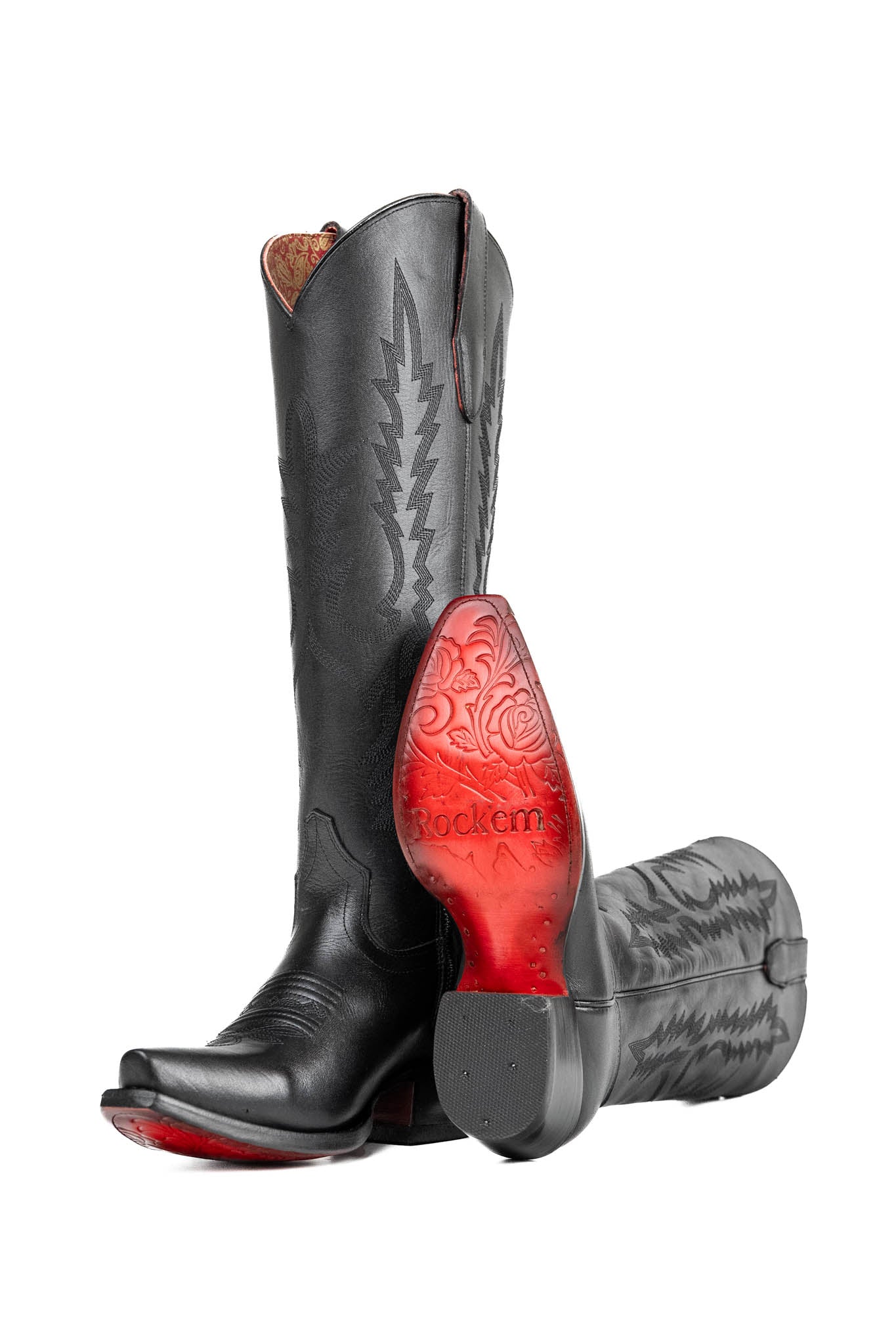 Scarlett Tall Red Bottom Snip Toe Cowgirl Boot