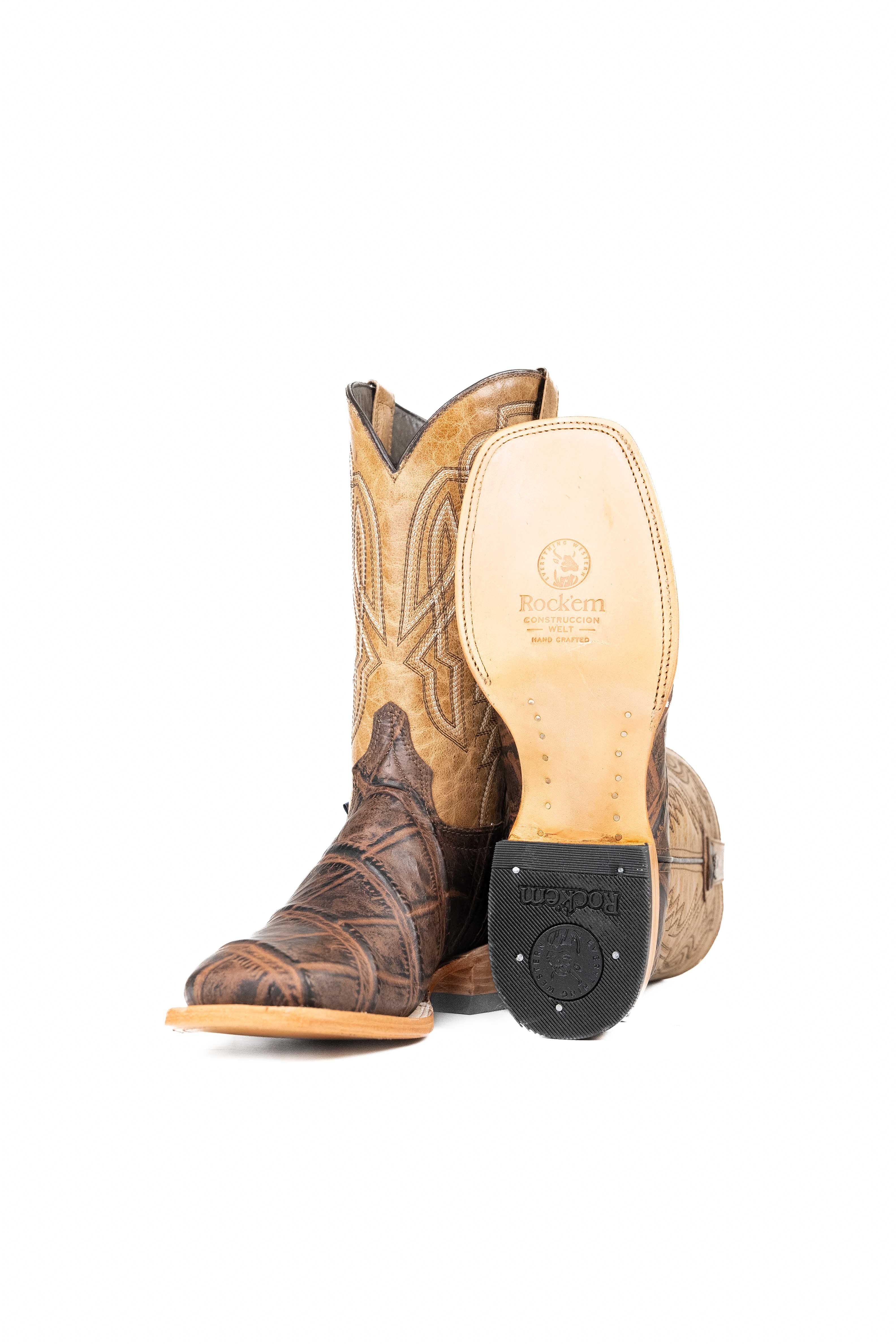 Renegate Alligator Square Toe Cowboy Boot