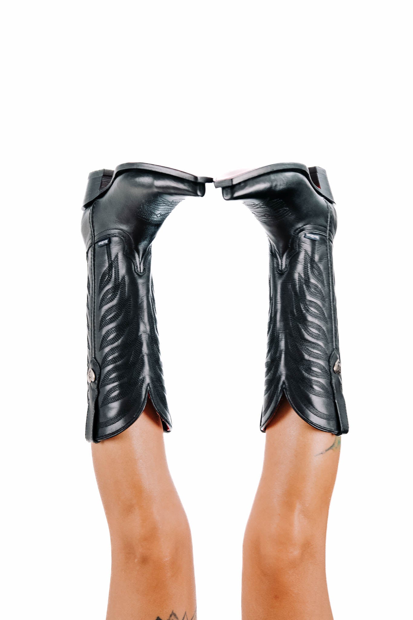 Carla Red Bottom Snip Toe Cowgirl Boot