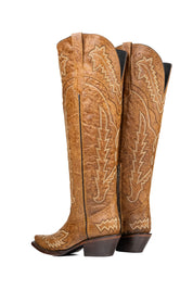 Maggie Knee High Wide Calf Snip Toe Cowgirl Boot