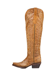 Maggie Knee High Wide Calf Snip Toe Cowgirl Boot