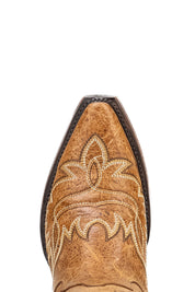 Maggie Knee High Wide Calf Snip Toe Cowgirl Boot