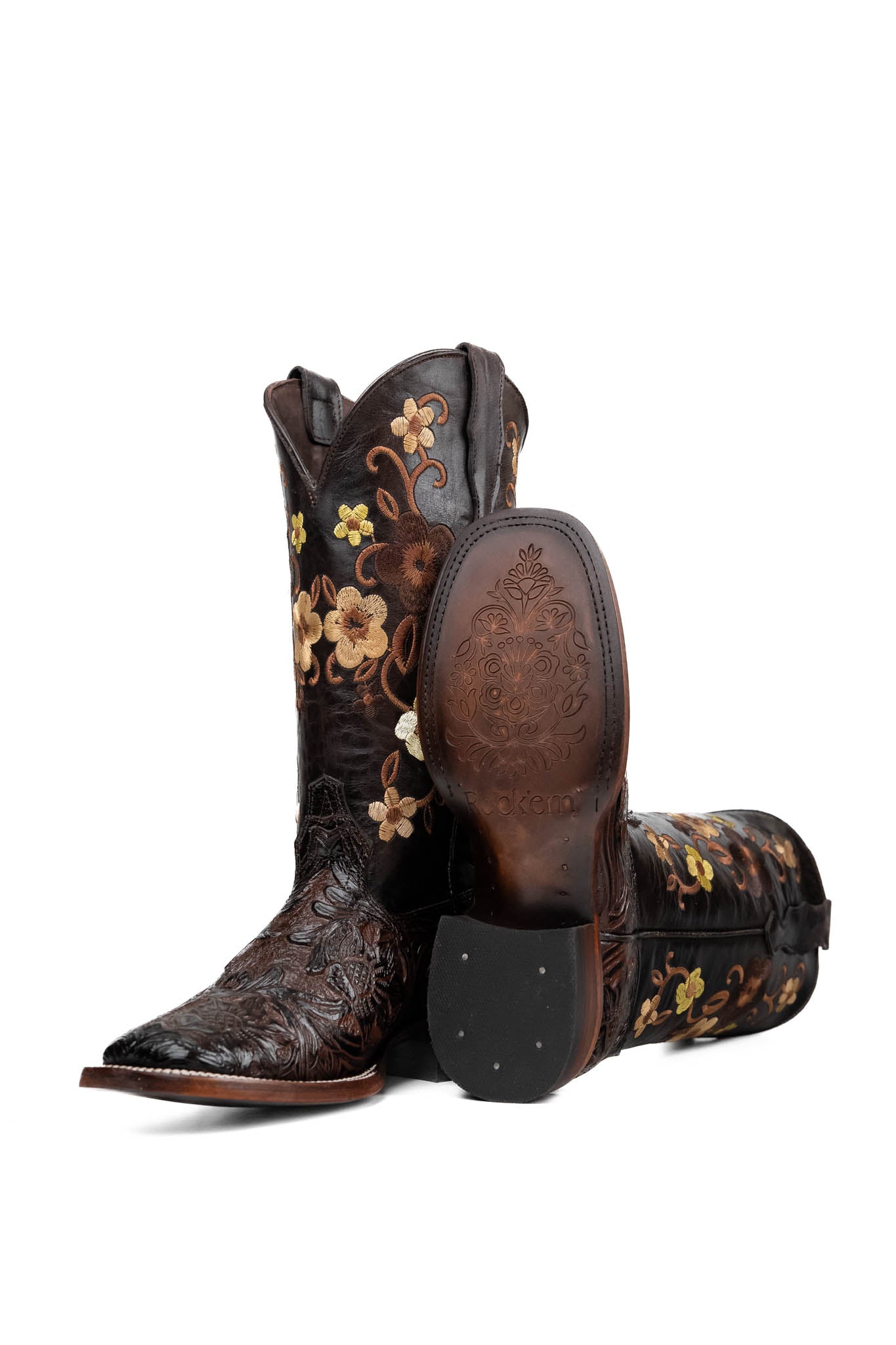 455 Paraiso Tooled Square Toe Cowgirl Boot