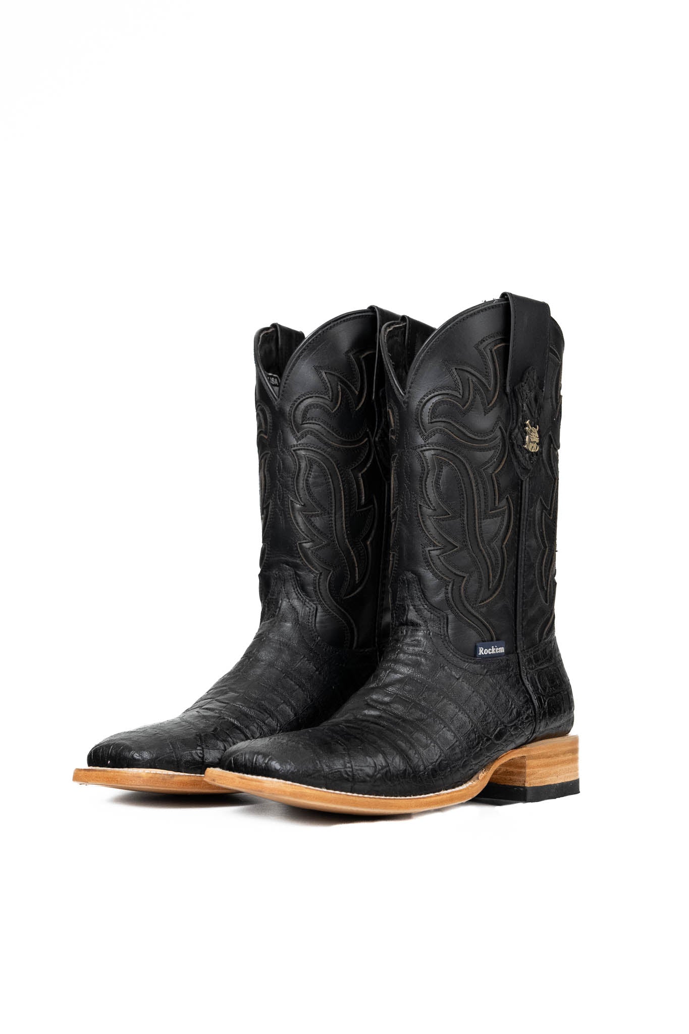 Bruce Belly Caiman Square Toe Cowboy Boot