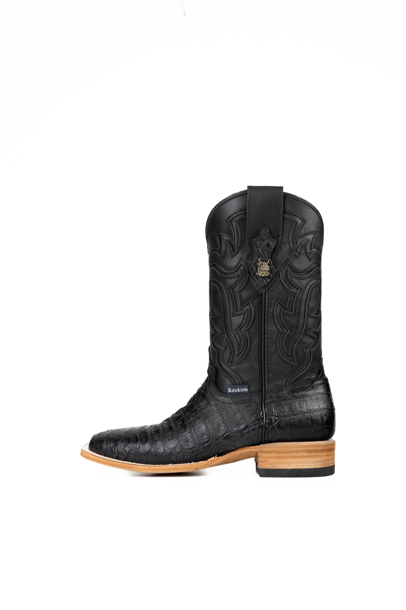 Bruce Belly Caiman Square Toe Cowboy Boot