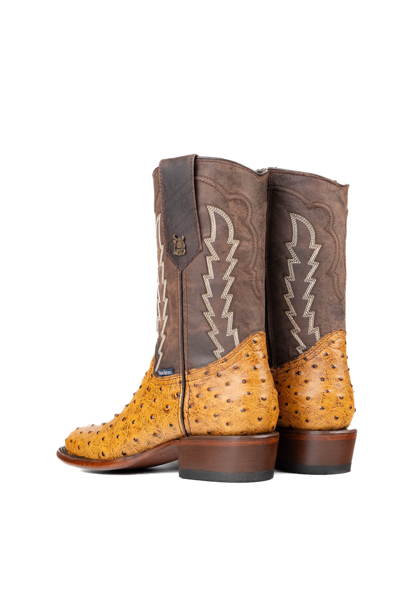 Lawrence Ostrich Round Toe Cowboy Boot FINAL SALE